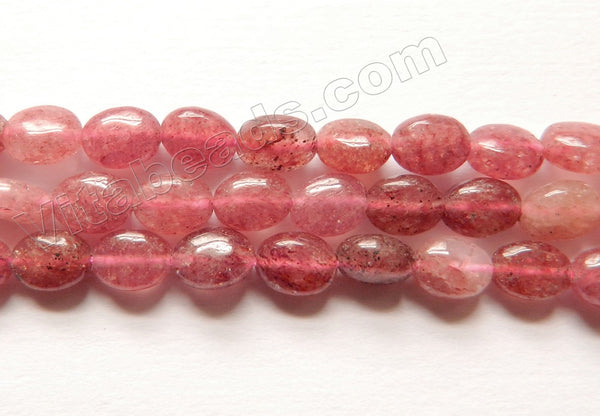 Ruby Quartz   -  Small Puff Ovals  15"