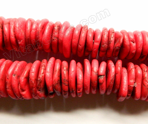 Bright Red Magnesite Turquoise  -  Graduated Saucers  15"