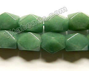 Green Aventurine AAA  -  Faceted Rectangle Nuggets  15"