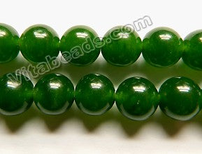 Dark BC Green Jade  -  Smooth Round  15"