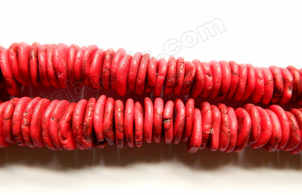 Bright Red Magnesite Turquoise  -  Graduated Saucers  15"