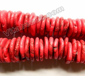 Bright Red Magnesite Turquoise  -  Graduated Saucers  15"
