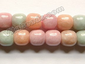 Peach Soft Mixed Jade  -  Smooth Round Drum  15"