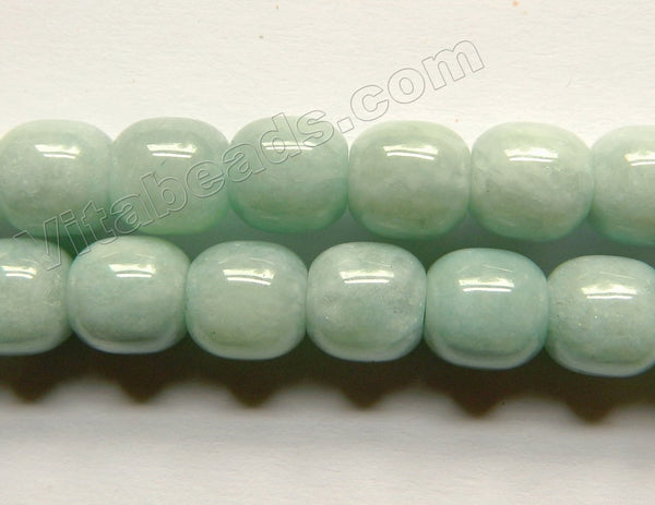 Blue Green Amazonite Jade  -  Smooth Round Drum  15"