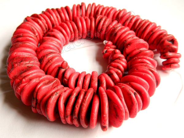 Bright Red Magnesite Turquoise  -  Graduated Saucers  15"
