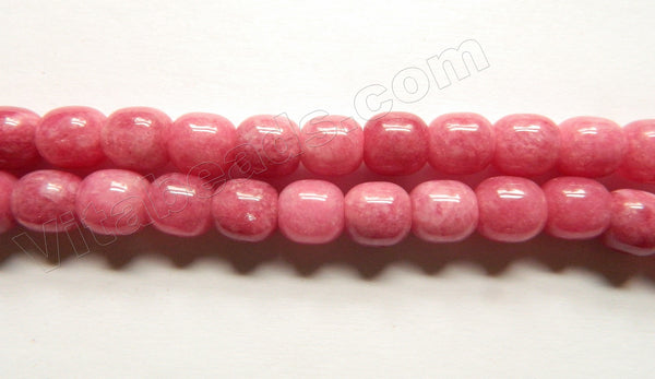 Cherry Red White Candy Jade  -  Smooth Round Drum  15"