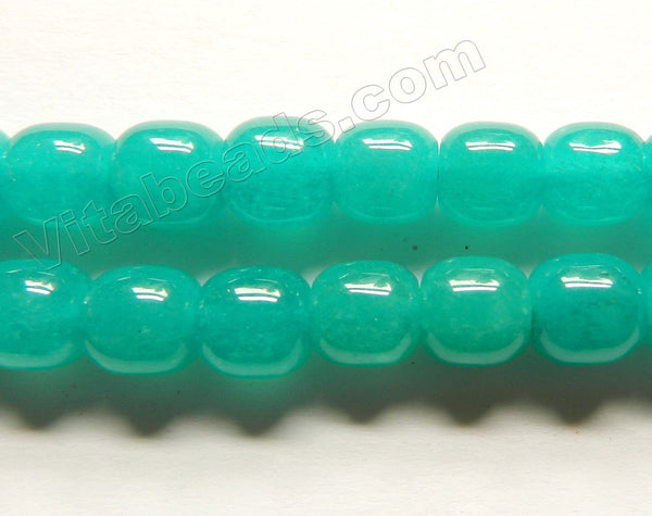 Peruvian Opal Blue Jade  -  Smooth Round Drum  15"