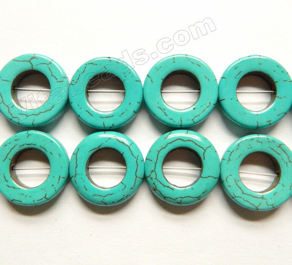Blue Crack Turquoise  -  Donut  16"