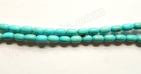 Blue Stablelized Turquoise  -  Small Rice Beads  16"