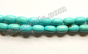 Blue Stablelized Turquoise  -  Small Rice Beads  16"