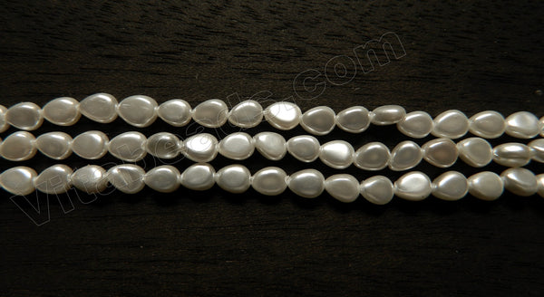 South Sea Shell Pearl - White - Small Puff Drops 15.5"