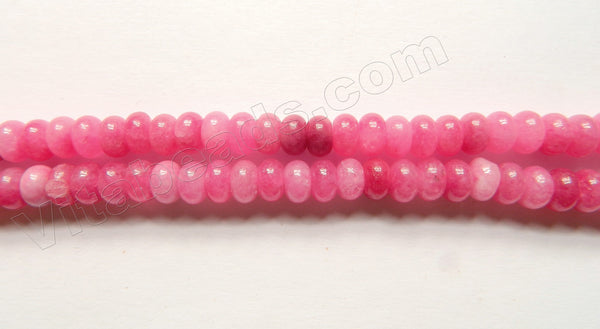Cherry Red Mashan Jade  -  Smooth Rondel  15"