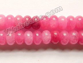 Cherry Red Mashan Jade  -  Smooth Rondel  15"