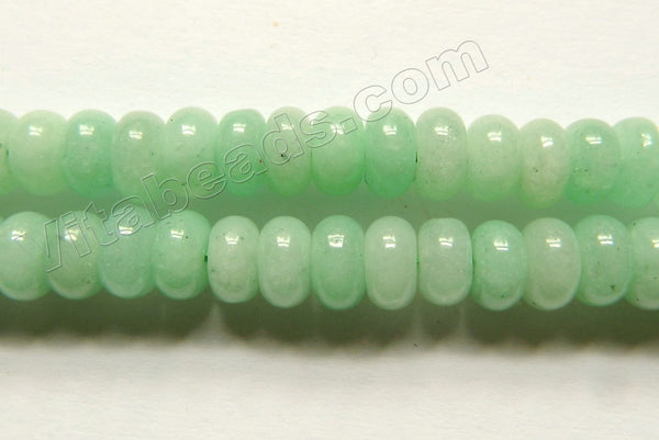 Light Spring Green Mashan Jade  -  Smooth Rondel  15"