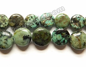Africa Turquoise - Puff Coins  15.5"