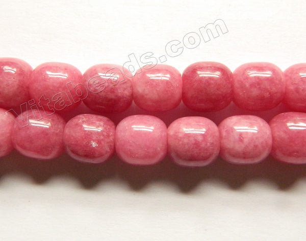 Cherry Red White Candy Jade  -  Smooth Round Drum  15"