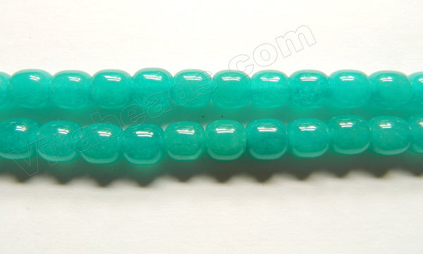 Peruvian Opal Blue Jade  -  Smooth Round Drum  15"
