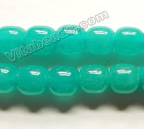 Peruvian Opal Blue Jade  -  Smooth Round Drum  15"