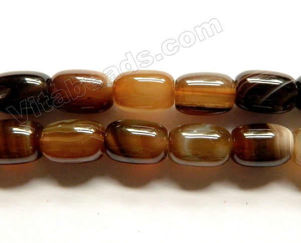 Brown Sardonix Agate A  -  Smooth Drums  16"