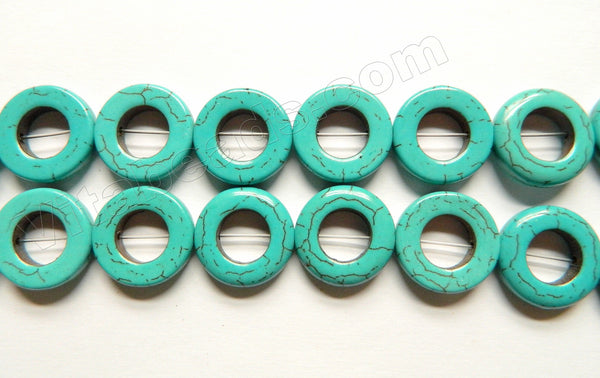 Blue Crack Turquoise  -  Donut  16"