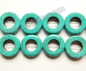 Blue Crack Turquoise  -  Donut  16"