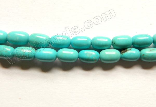 Blue Stablelized Turquoise  -  Small Rice Beads  16"
