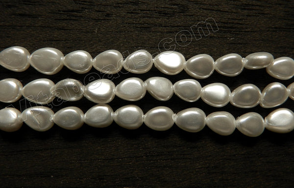 South Sea Shell Pearl - White - Small Puff Drops 15.5"