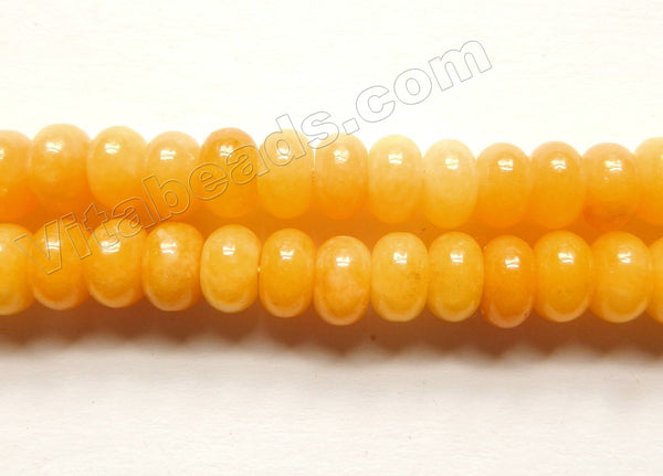 Deep Yellow Mashan Jade  -  Smooth Rondel  15"