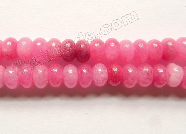 Cherry Red Mashan Jade  -  Smooth Rondel  15"