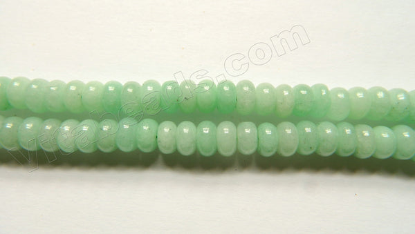 Light Spring Green Mashan Jade  -  Smooth Rondel  15"