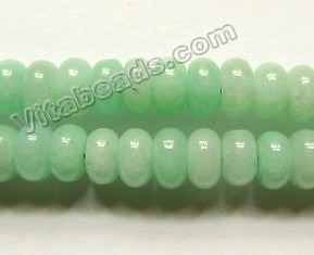 Light Spring Green Mashan Jade  -  Smooth Rondel  15"