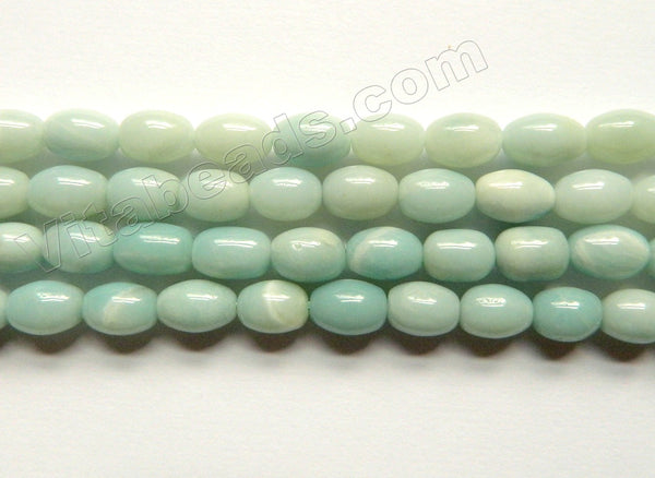 Amazonite  -  Smooth Rice Beads  16"