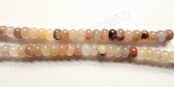 Natural Light Purple Strawberry Quartz  -  Smooth Rondel  15"