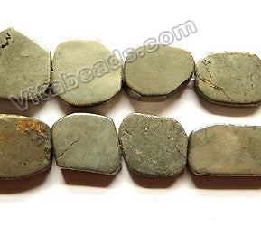 Natural Pyrite A  -  Graduated Flat Slabs 15"