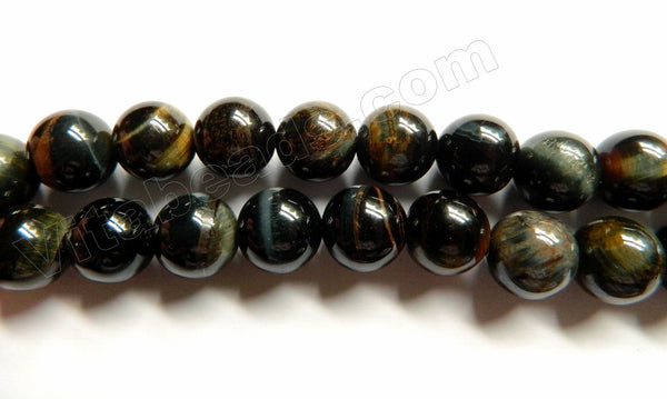 Natural Blue Tiger Eye AA  -  Big Smooth Round  16"