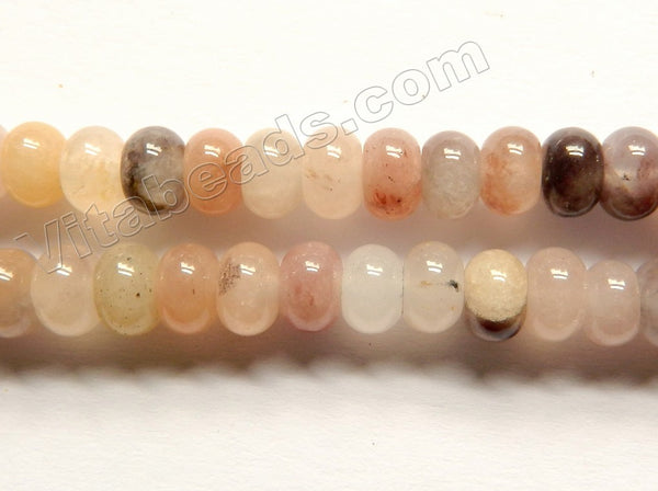 Natural Light Purple Strawberry Quartz  -  Smooth Rondel  15"