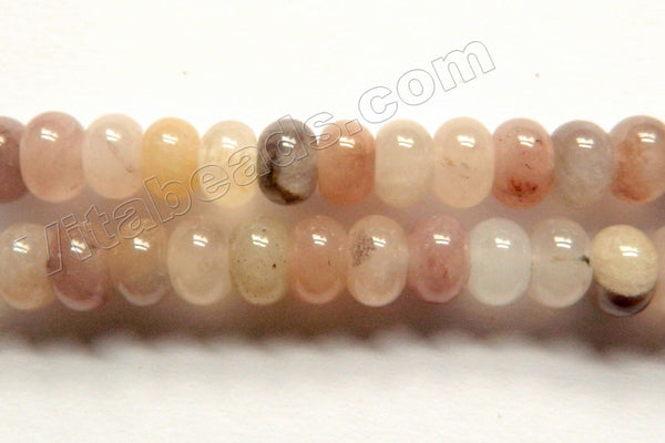 Natural Light Purple Strawberry Quartz  -  Smooth Rondel  15"