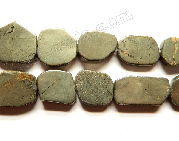 Natural Pyrite A  -  Graduated Flat Slabs 15"