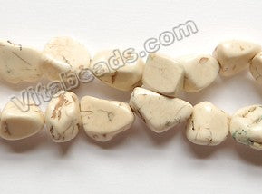Ivory Cracked Turquoise  -  Small Free Form Nuggets  15"