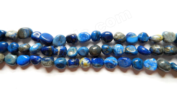Natural Lapis Lazuli AAA -  Small Tumble Nuggets  15"