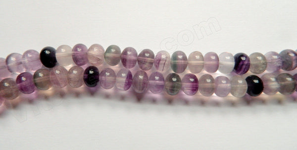 Rainbow Fluorite  -  Smooth Rondel  16"