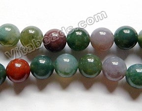 New India Agate  -  Smooth Round  15"