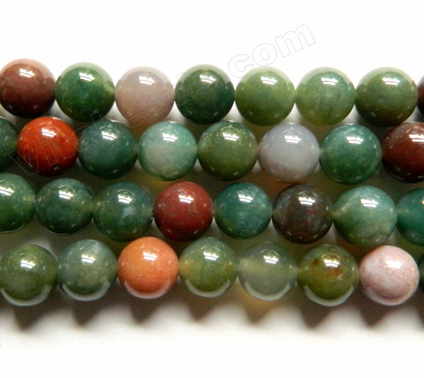 New India Agate  -  Smooth Round  15"