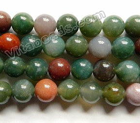 New India Agate  -  Smooth Round  15"