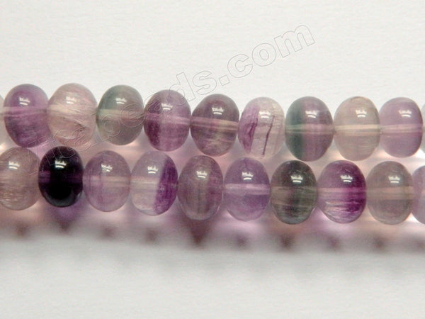 Rainbow Fluorite  -  Smooth Rondel  16"