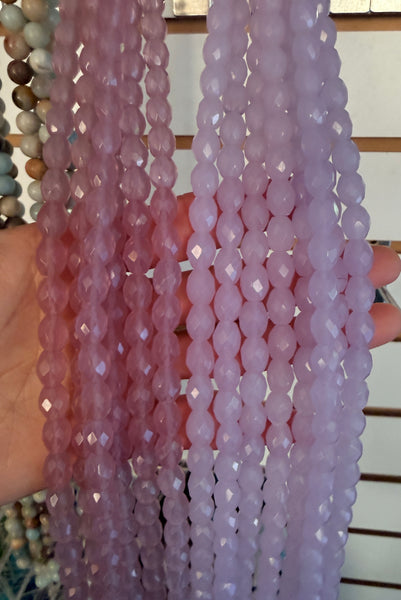 Faceted Rice - 032 Purple Chalcedony  16"