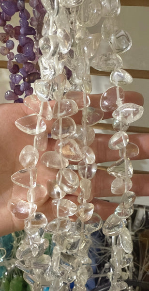 Rock Crystal  -  Irregular Smooth Drop Nuggets 16"