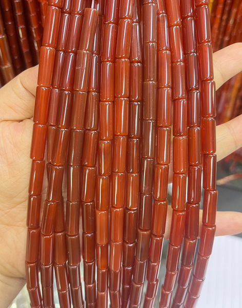 Carnelian AA  -  Round Cylinder Tubes  15"