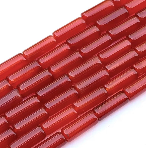 Carnelian AA  -  Round Cylinder Tubes  15"