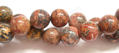 Leopard Skin Jasper (Red) - Smooth Round  16"